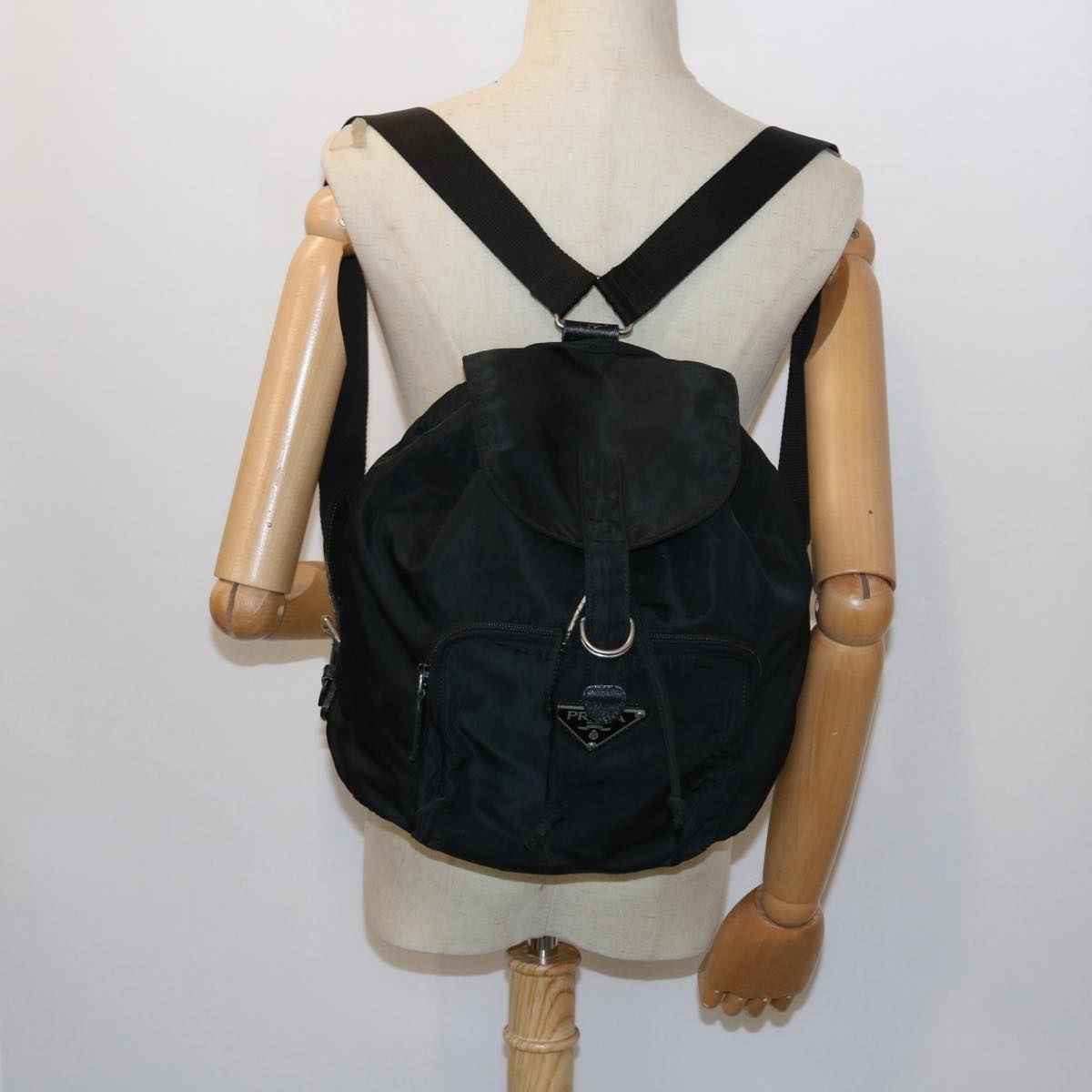 PRADA Backpack Nylon Black Auth bs9041