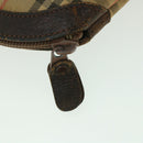 Burberrys Nova Check Clutch Bag Canvas Nylon Beige Auth bs9050-10