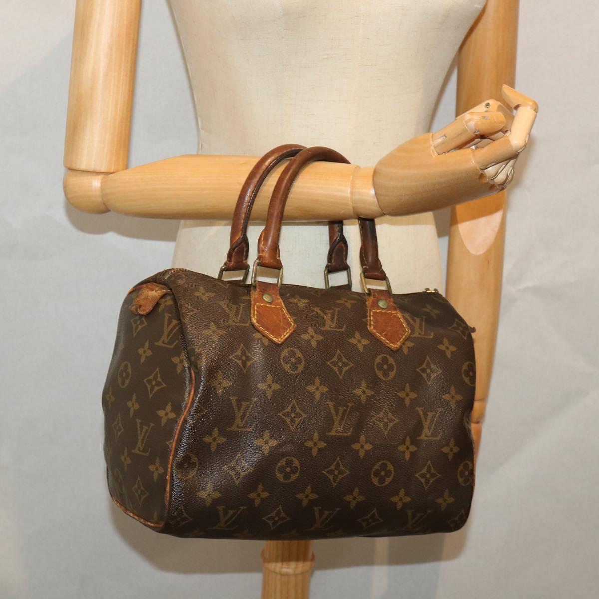 LOUIS VUITTON Monogram Speedy 25 Hand Bag M41528 LV Auth bs9054