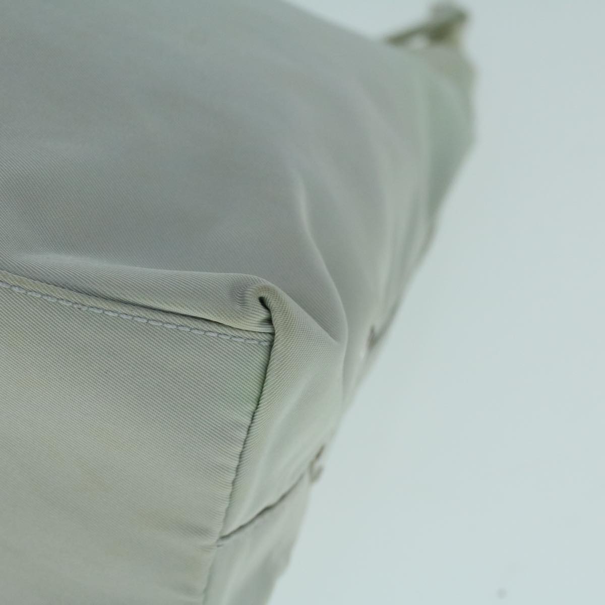 PRADA Shoulder Bag Nylon White Auth bs9087