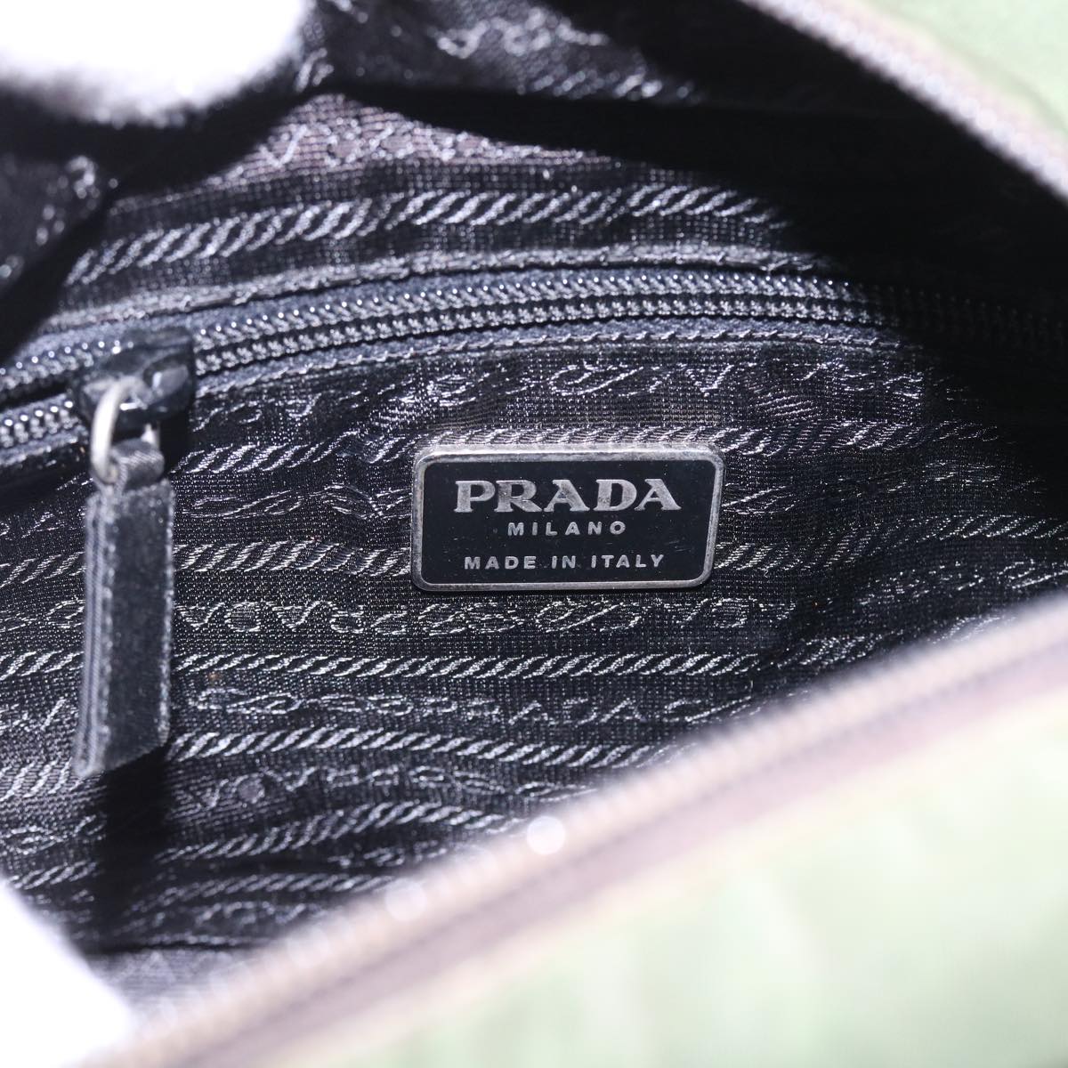 PRADA Shoulder Bag Nylon Green Auth bs9088