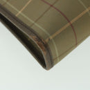 Burberrys Nova Check Clutch Bag Nylon Canvas Brown Auth bs9092-8
