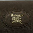 Burberrys Nova Check Clutch Bag Nylon Canvas Brown Auth bs9092-9
