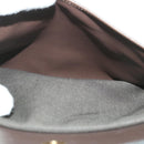 Burberrys Nova Check Clutch Bag Nylon Canvas Brown Auth bs9092-19