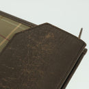 Burberrys Nova Check Clutch Bag Nylon Canvas Brown Auth bs9092-6