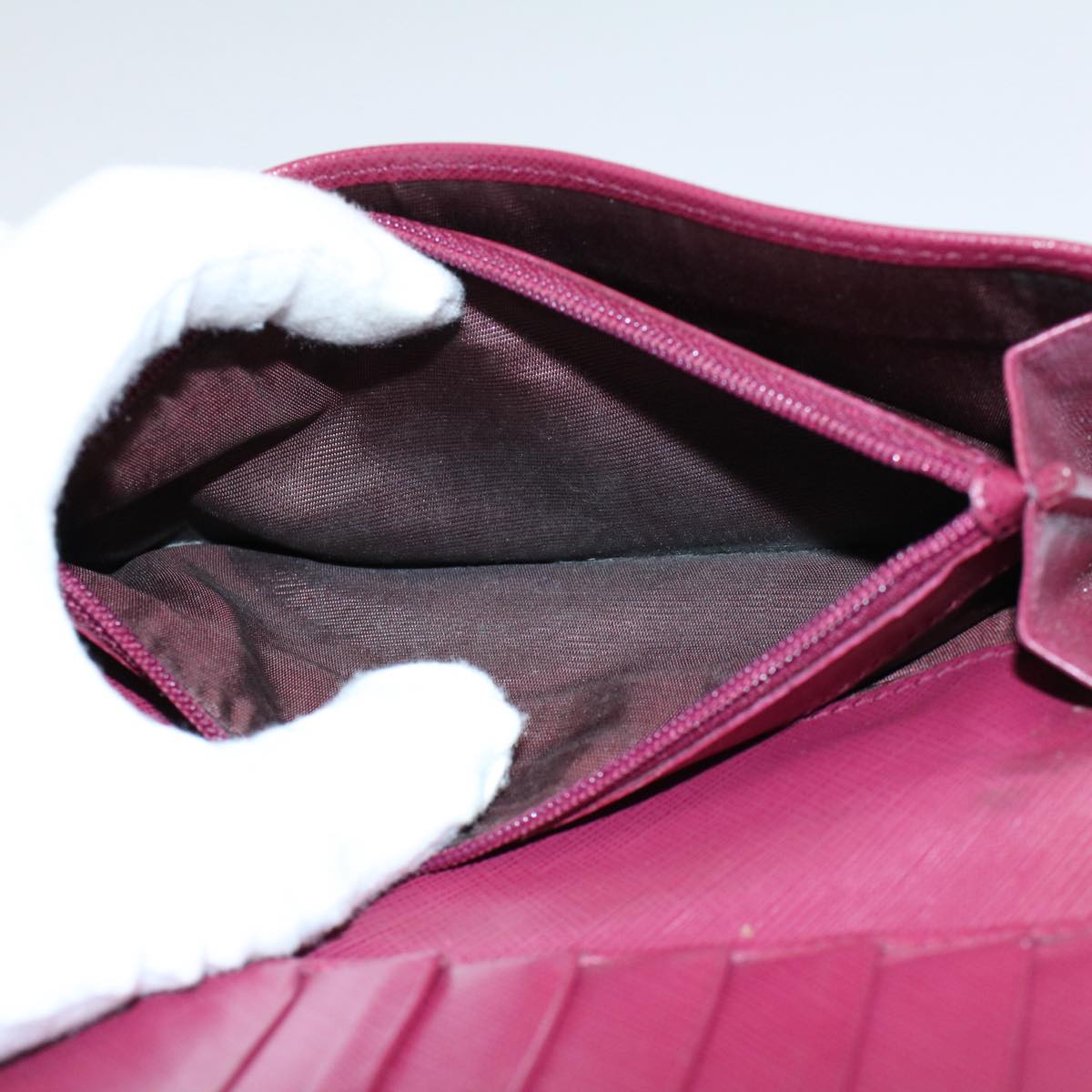Salvatore Ferragamo Gancini Wallet Leather 10set Black Pink Brown Auth bs9118