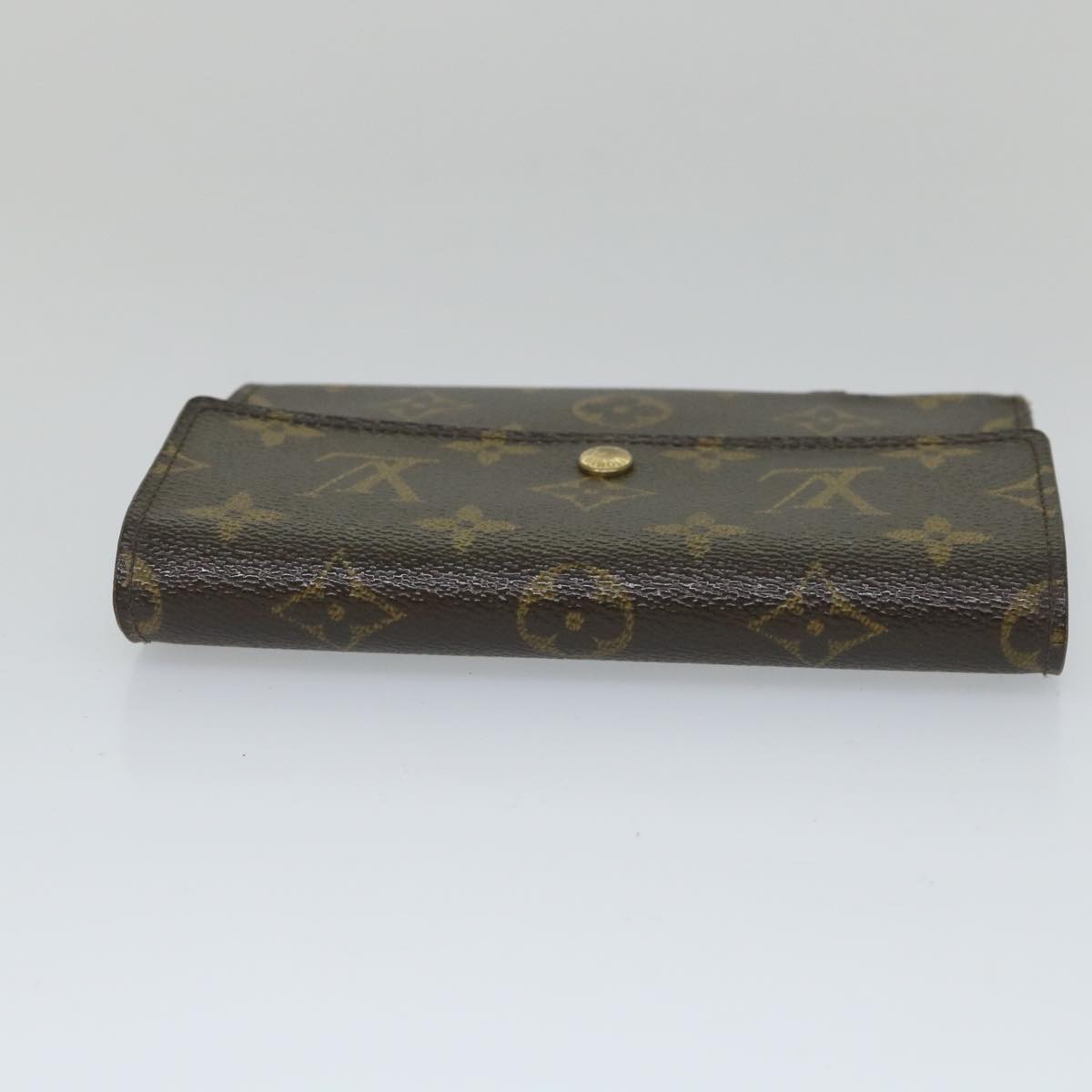 LOUIS VUITTON Monogram Porte Tresor Etui Chequier Wallet M61200 LV Auth bs9204