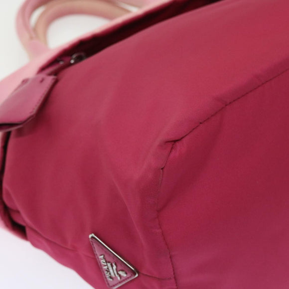 PRADA Hand Bag Nylon 2way Pink Auth bs9228