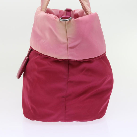 PRADA Hand Bag Nylon 2way Pink Auth bs9228
