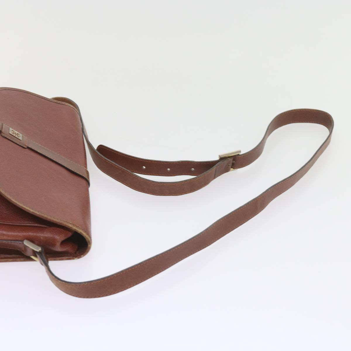 GIVENCHY Shoulder Bag Leather 3Set Black Brown Auth bs9363