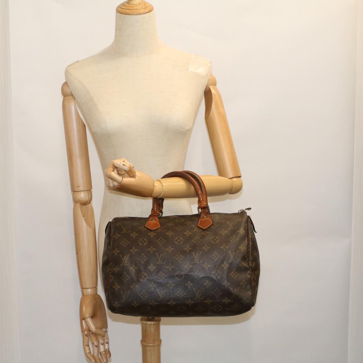 LOUIS VUITTON Monogram Speedy 30 Hand Bag M41526 LV Auth bs9420