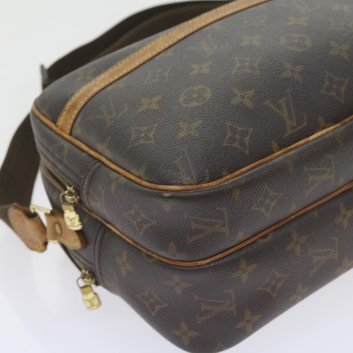 LOUIS VUITTON Monogram Reporter PM Shoulder Bag M45254 LV Auth bs9425