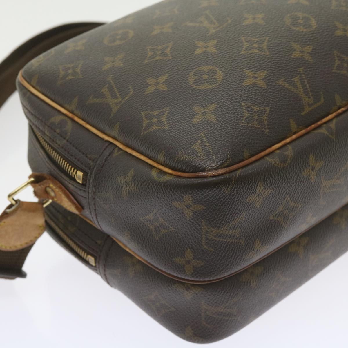 LOUIS VUITTON Monogram Reporter PM Shoulder Bag M45254 LV Auth bs9425