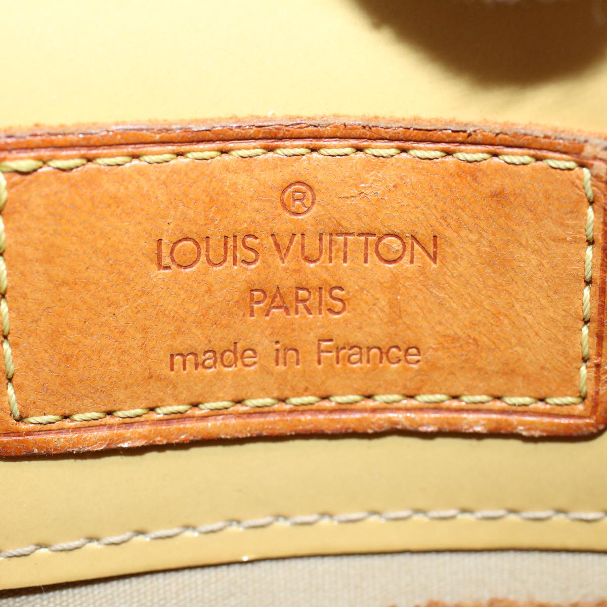 LOUIS VUITTON Monogram Vernis Reade PM Hand Bag Beige M91334 LV Auth bs9430