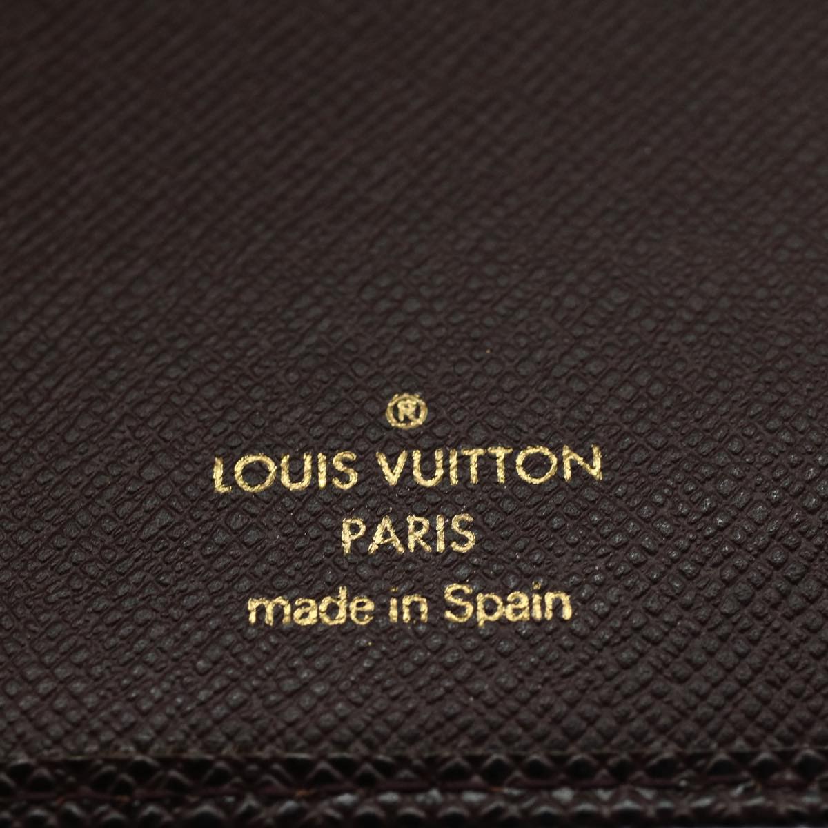 LOUIS VUITTON Taiga Leather Agenda Poche Note Cover Grizzly R20430 Auth bs9455
