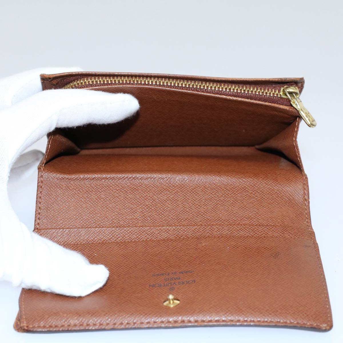 LOUIS VUITTON Monogram Portefeuille Tresol Wallet M61736 LV Auth bs9499