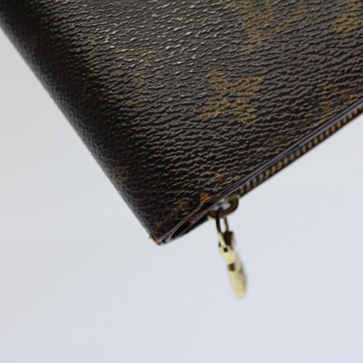 LOUIS VUITTON Monogram Porto Papie Zip Wallet M61207 LV Auth bs9502