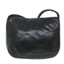 BALLY Shoulder Bag Leather Black Auth bs9505-2