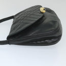 BALLY Shoulder Bag Leather Black Auth bs9505-3