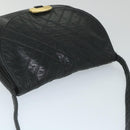 BALLY Shoulder Bag Leather Black Auth bs9505-6