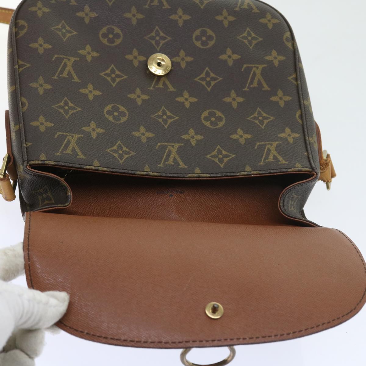 LOUIS VUITTON Monogram Saint Cloud GM Shoulder Bag M51242 LV Auth bs9522