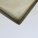 CHANEL Wallet Caviar Skin Silver CC Auth bs9534-16