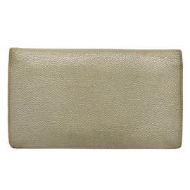 CHANEL Wallet Caviar Skin Silver CC Auth bs9534 - 0