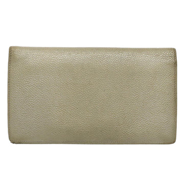 CHANEL Wallet Caviar Skin Silver CC Auth bs9534 - 0