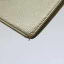 CHANEL Wallet Caviar Skin Silver CC Auth bs9534-14