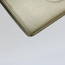 CHANEL Wallet Caviar Skin Silver CC Auth bs9534-15