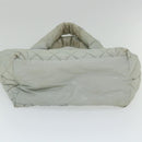 CHANEL Cococoon Hand Bag Nylon Gray CC Auth bs9551-5
