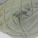 CHANEL Cococoon Hand Bag Nylon Gray CC Auth bs9551-10