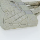 CHANEL Cococoon Hand Bag Nylon Gray CC Auth bs9551-3