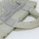 CHANEL Cococoon Hand Bag Nylon Gray CC Auth bs9551-6