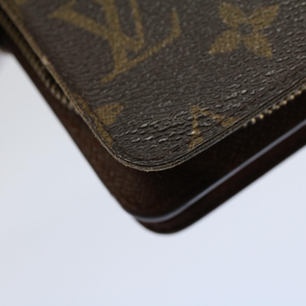 LOUIS VUITTON Monogram Porto Papie Zip Wallet M61207 LV Auth bs9557