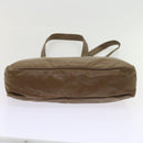 CHANEL Chain Shoulder Bag Patent leather Brown CC Auth bs9580-6