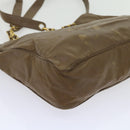 CHANEL Chain Shoulder Bag Patent leather Brown CC Auth bs9580-17