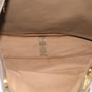 CHANEL Chain Shoulder Bag Patent leather Brown CC Auth bs9580-10