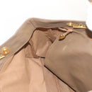 CHANEL Chain Shoulder Bag Patent leather Brown CC Auth bs9580-20