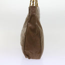 CHANEL Chain Shoulder Bag Patent leather Brown CC Auth bs9580-5