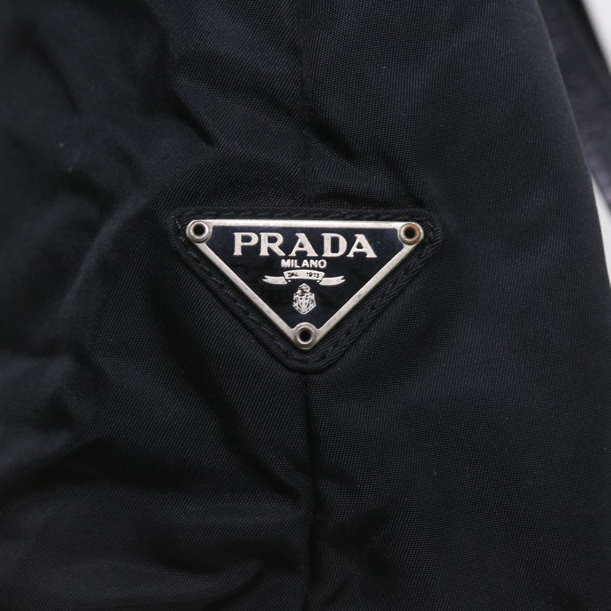 PRADA Shoulder Bag Nylon Black Auth bs9594