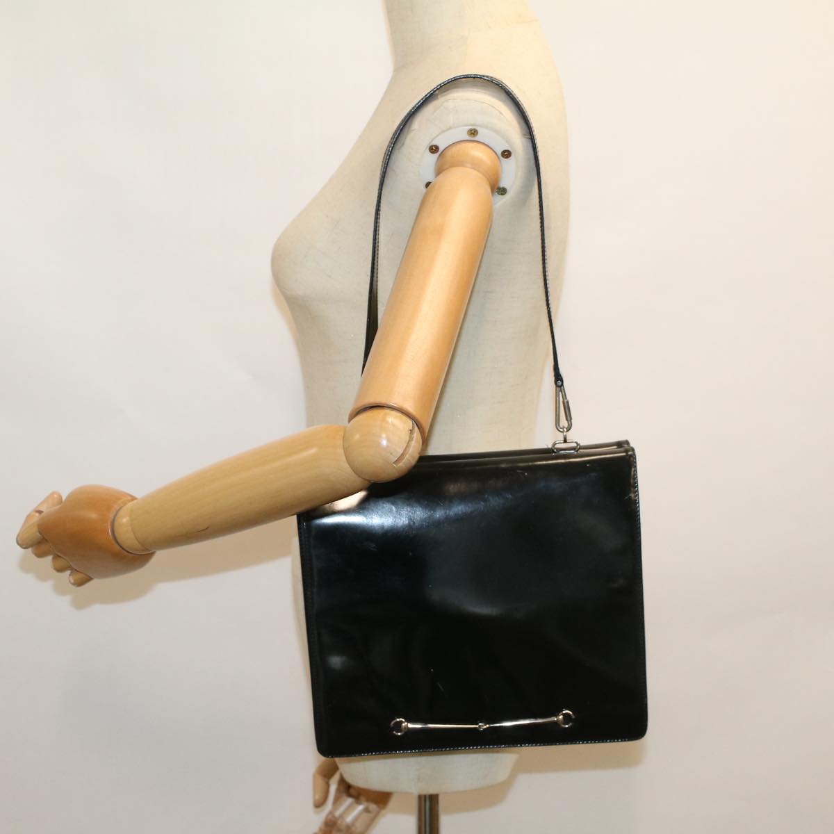 GUCCI Shoulder Bag Leather Black 001 2684 1737 Auth bs9596