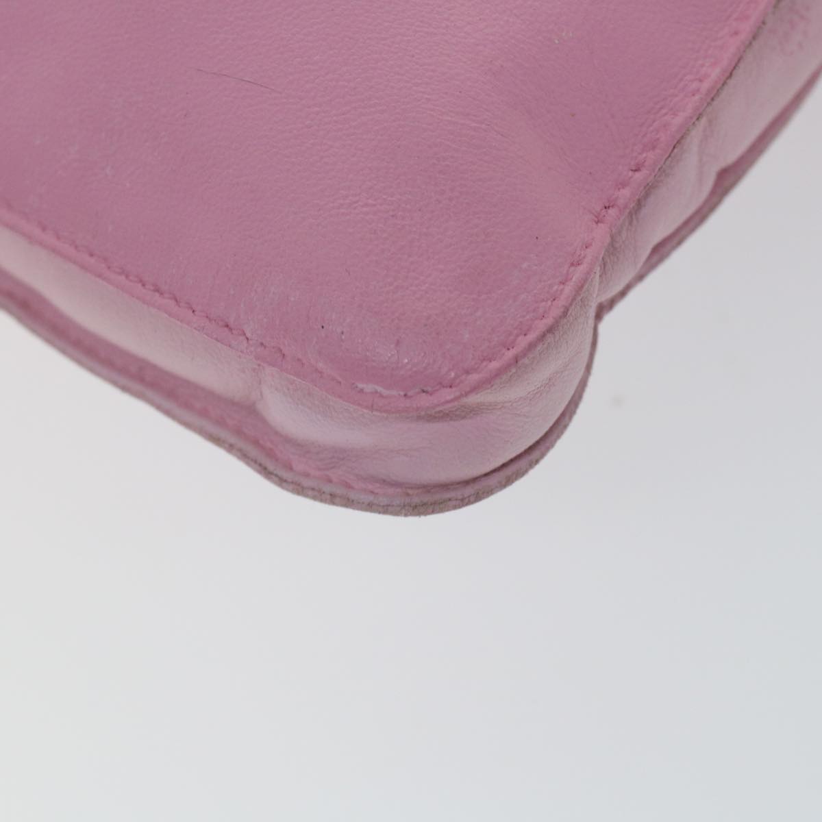HERMES Crude Cell Pochette Shoulder Bag Leather Pink Auth bs9644