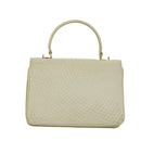 BALLY Quilted Hand Bag Leather Beige Auth bs9678-2