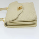 BALLY Quilted Hand Bag Leather Beige Auth bs9678-4
