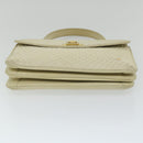 BALLY Quilted Hand Bag Leather Beige Auth bs9678-5