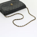 CHANEL Chain Shoulder Bag Lamb Skin Black CC Auth bs9680-7
