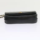 CHANEL Chain Shoulder Bag Lamb Skin Black CC Auth bs9680-5