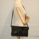 BALLY Shoulder Bag Leather Black Auth bs9690-20