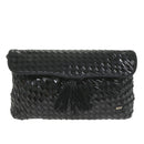 BALLY Shoulder Bag Leather Black Auth bs9690-13